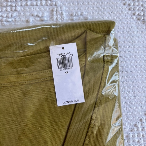 NWT Old Navy women’s size 4X short sleeve vintage v neck tee mtn olive color - Picture 3 of 5